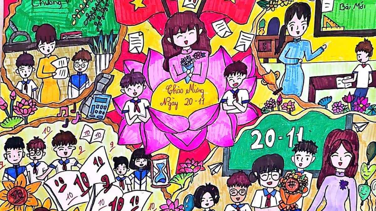 Tranh vẽ 20/11 - Hình 3