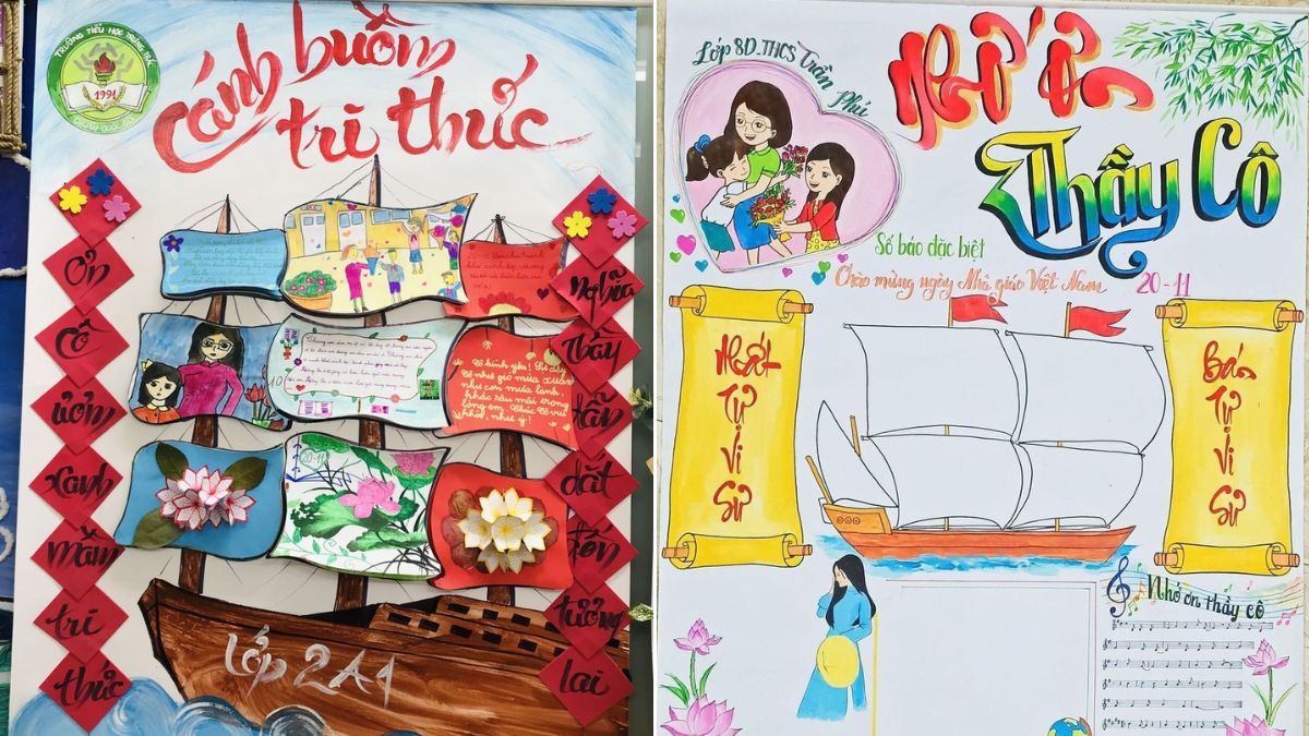 Tranh vẽ 20/11 - Báo tường 2