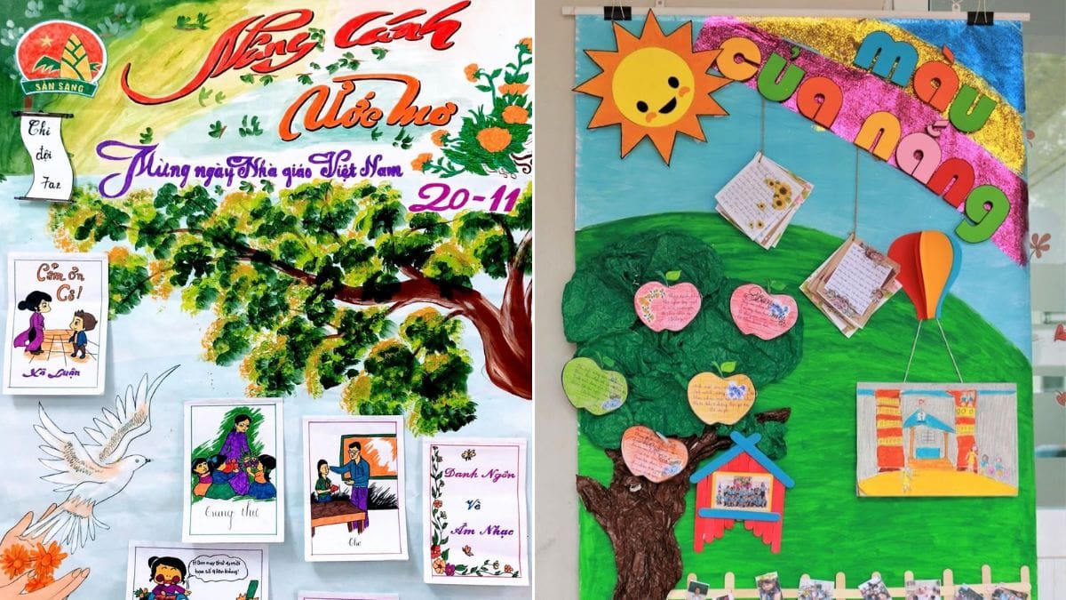 Tranh vẽ 20/11 - Báo tường 3