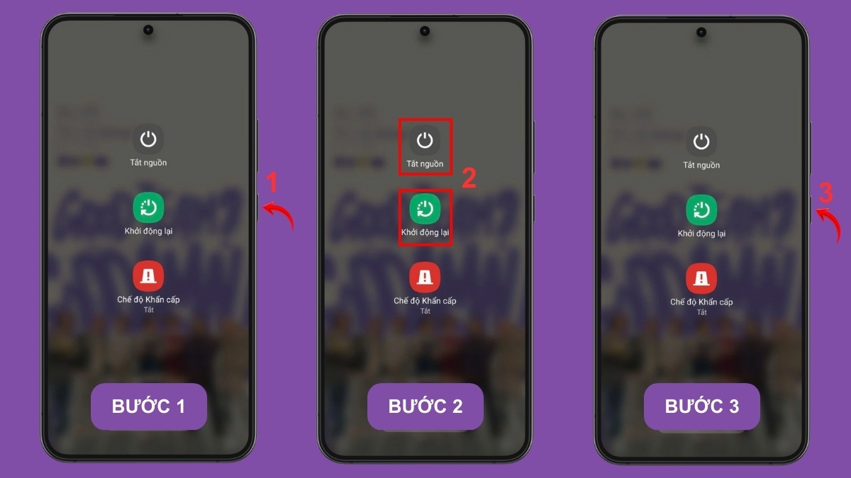 Khắc phục Viber bị lỗi - Khởi động lại thiết bị Android