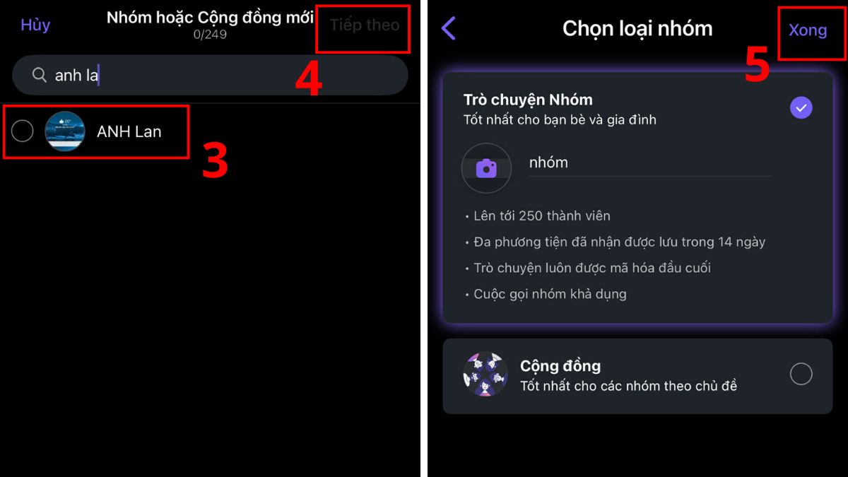 Viber là gì? Cách tạo nhóm chat trên Viber bước 3, 4, 5 
