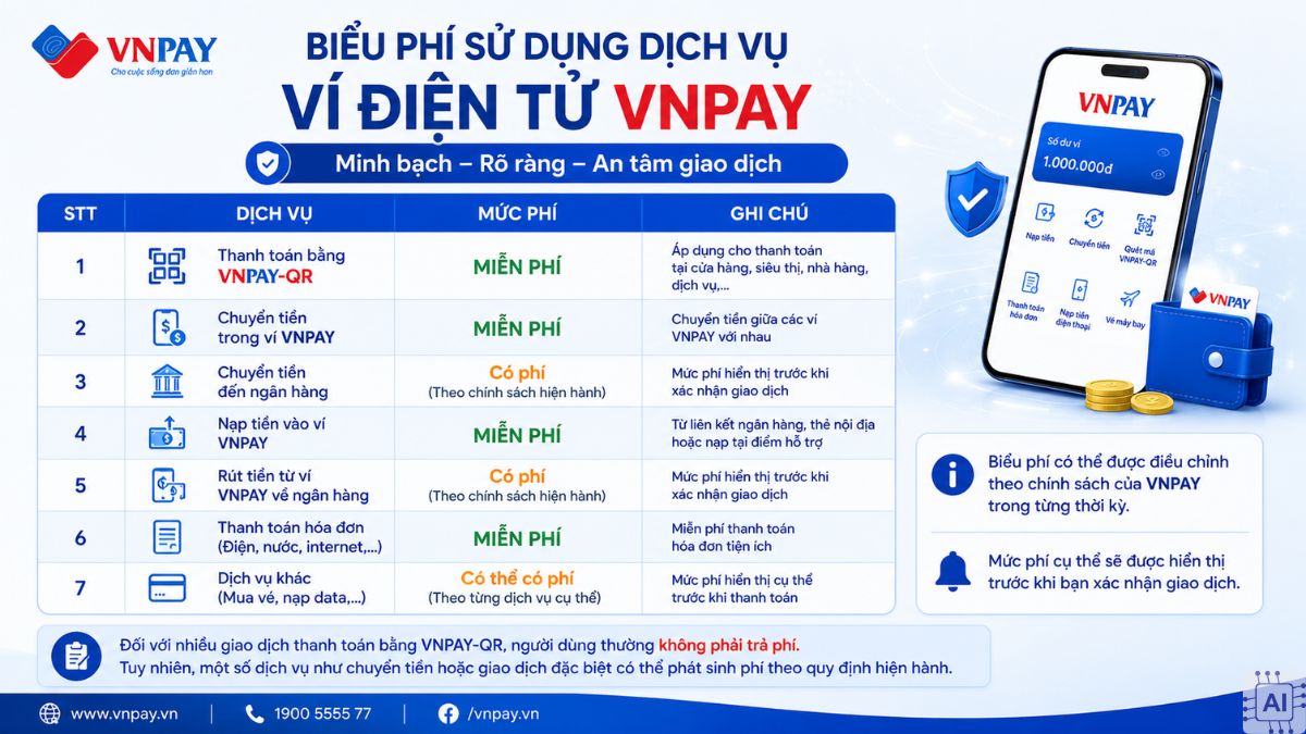 Biểu phí sử dụng của VNPAY là gì?