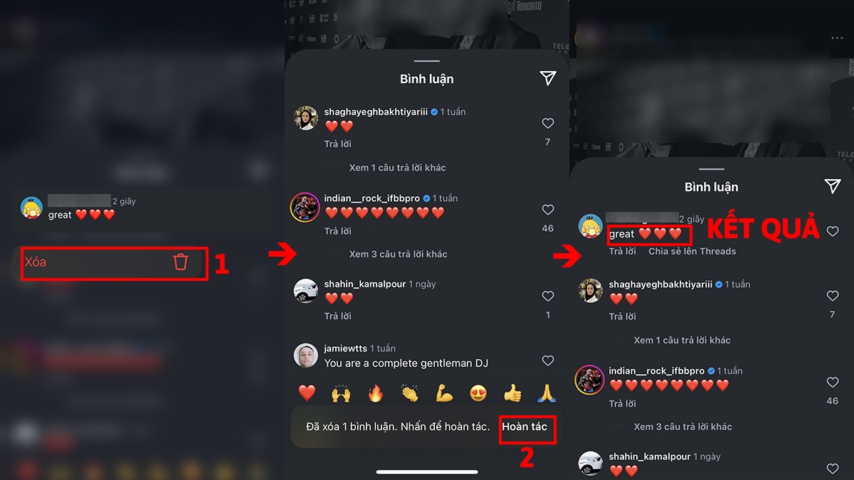 Xóa bình luận trên Instagram rồi làm sao khôi phục?