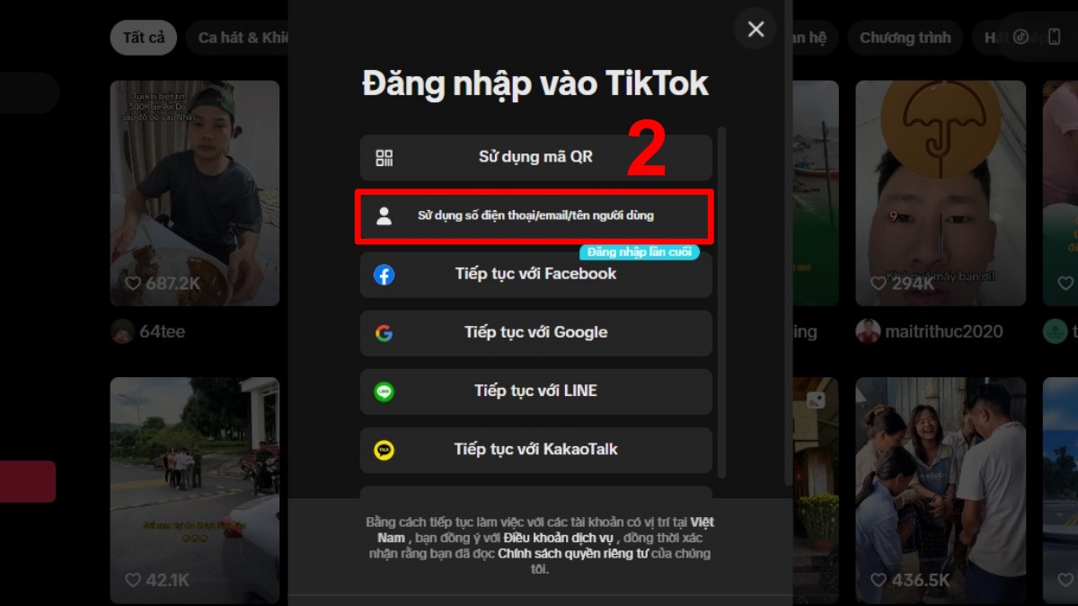 Cách xóa tài khoản TikTok trong trường hợp quên mật khẩu bước 2