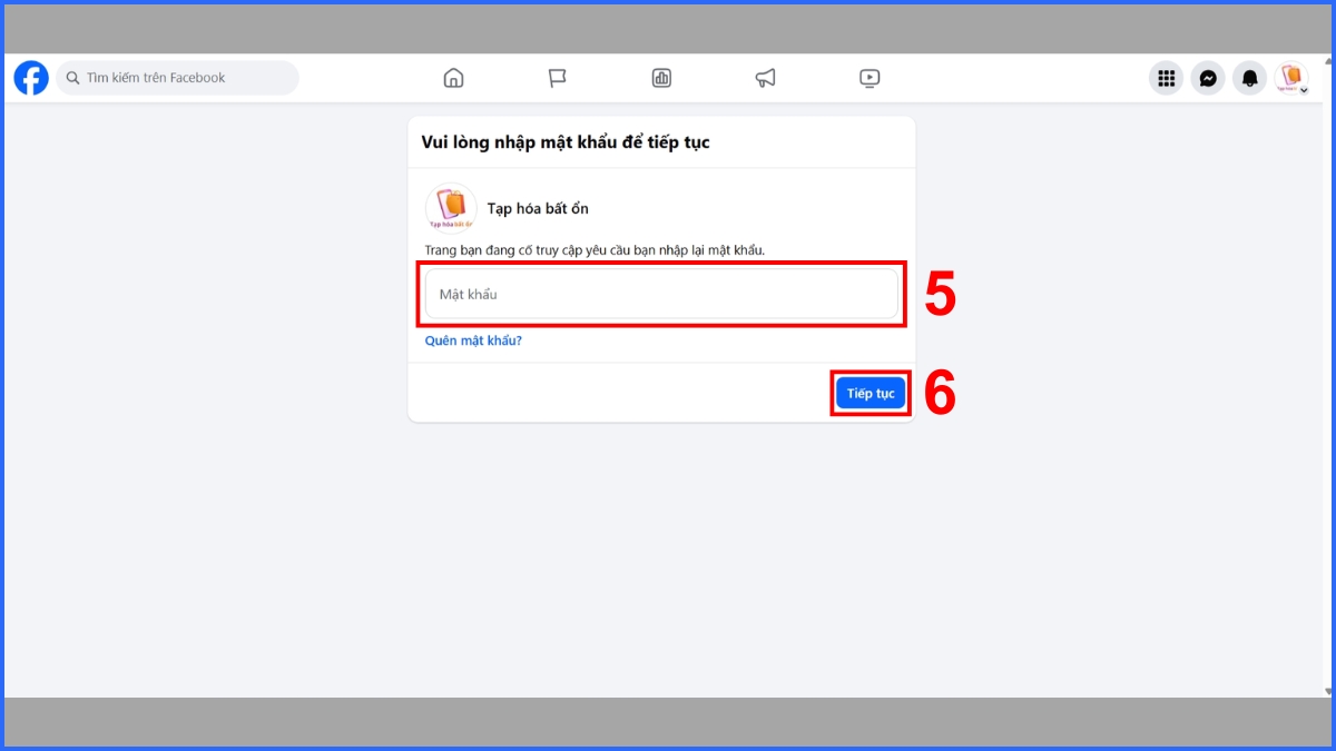 Cách ẩn trang Fanpage trên Facebook tạm thời - Bước 5, 6