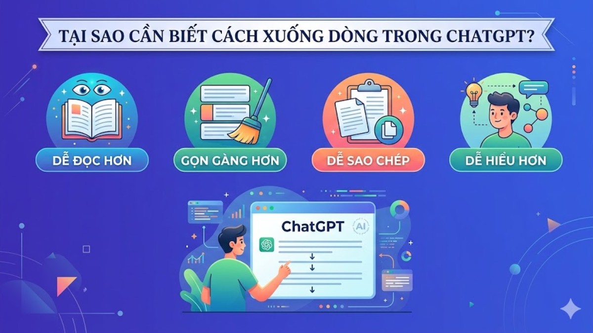 Lợi ích khi xuống dòng trong ChatGPT