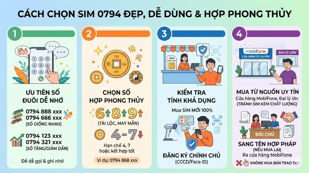 Cách chọn SIM 0794 đẹp và dễ sử dụng hợp phong thủy