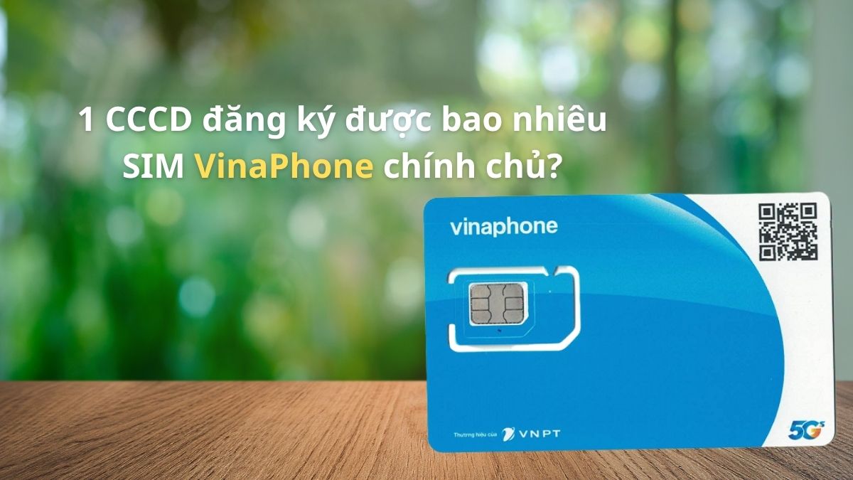 1 CCCD đăng ký được bao nhiêu SIM VinaPhone chính chủ