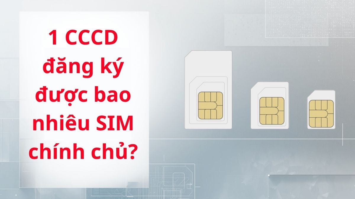 [Giải đáp] 1 CCCD đăng ký được bao nhiêu sim chính chủ?