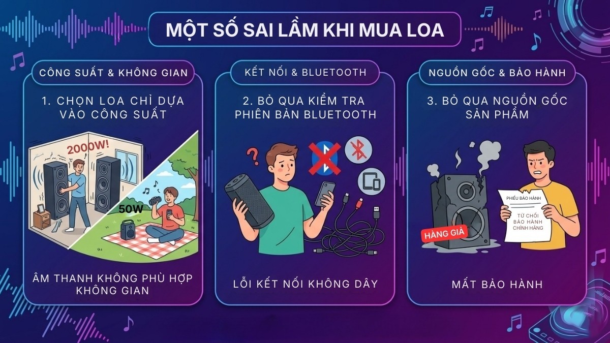 Sai lầm phổ biến khi chọn mua các loại loa JBL mà người mới thường mắc phải