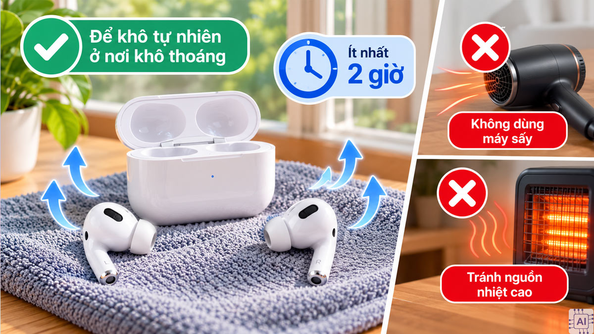 Dùng phím tắt Water Eject đẩy nước khỏi màng loa bước 3