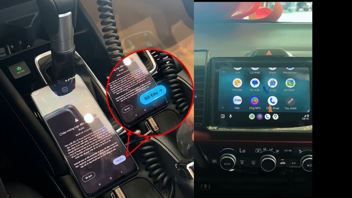 Cách kết nối Android Auto có dây truyền thống bước 3