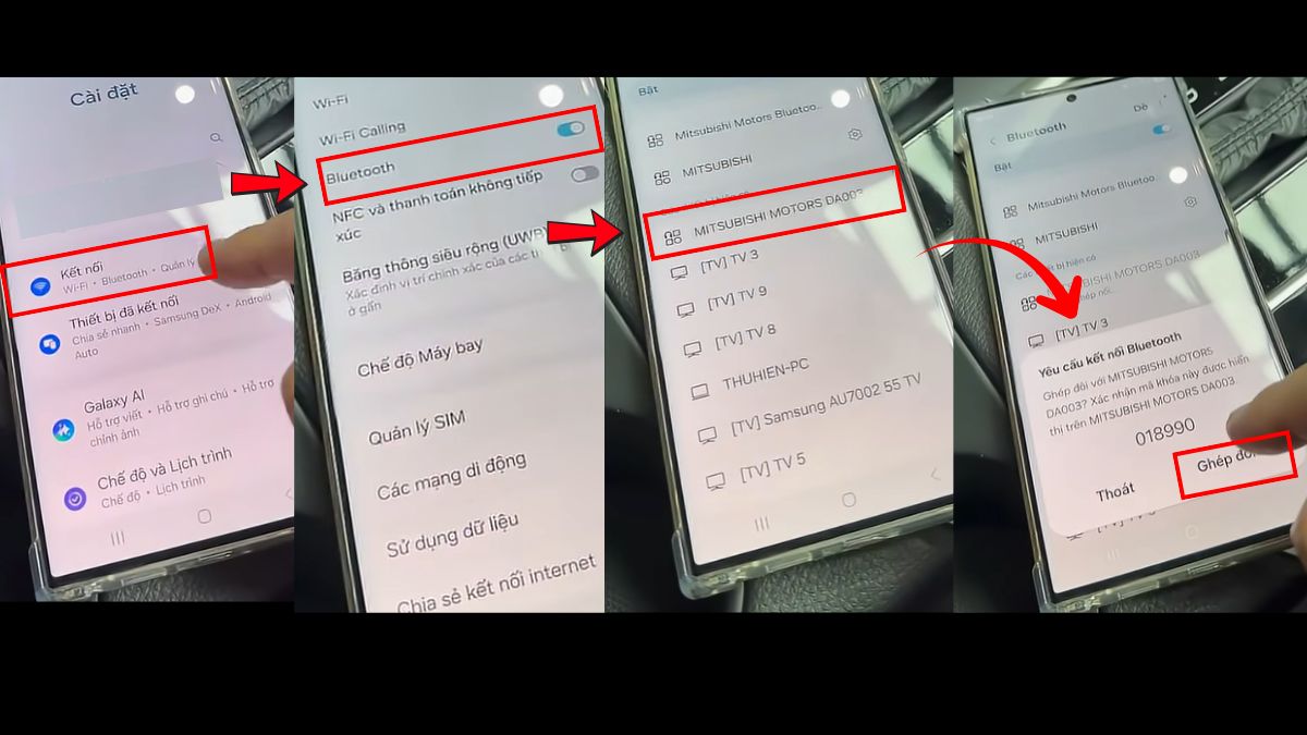 Cách kết nối Android Auto qua Bluetooth bước 2