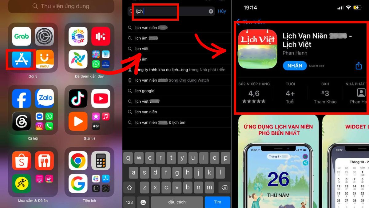 Trên iPhone bước 1