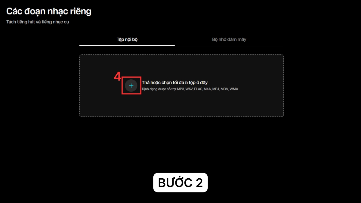 Cách sử dụng app tách nhạc và lời bằng Moises bước 2