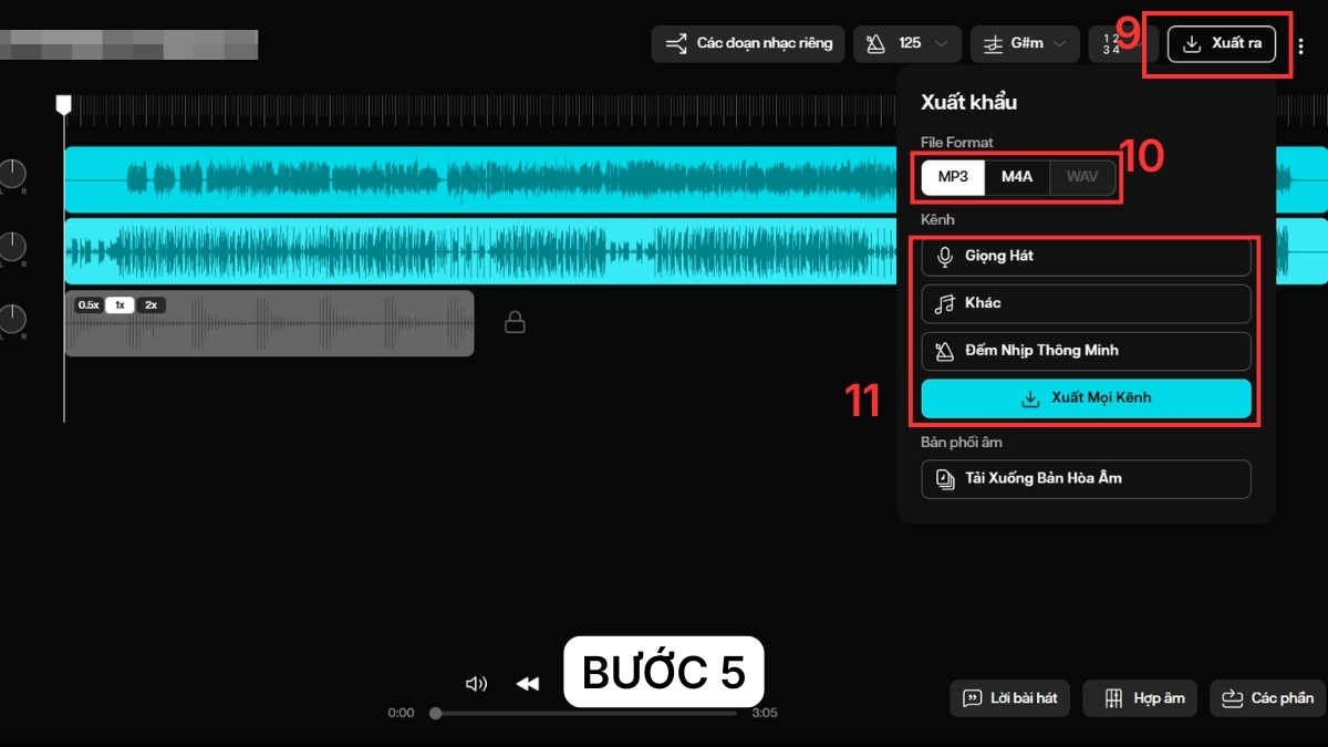 Cách sử dụng app tách nhạc và lời bằng Moises bước 5