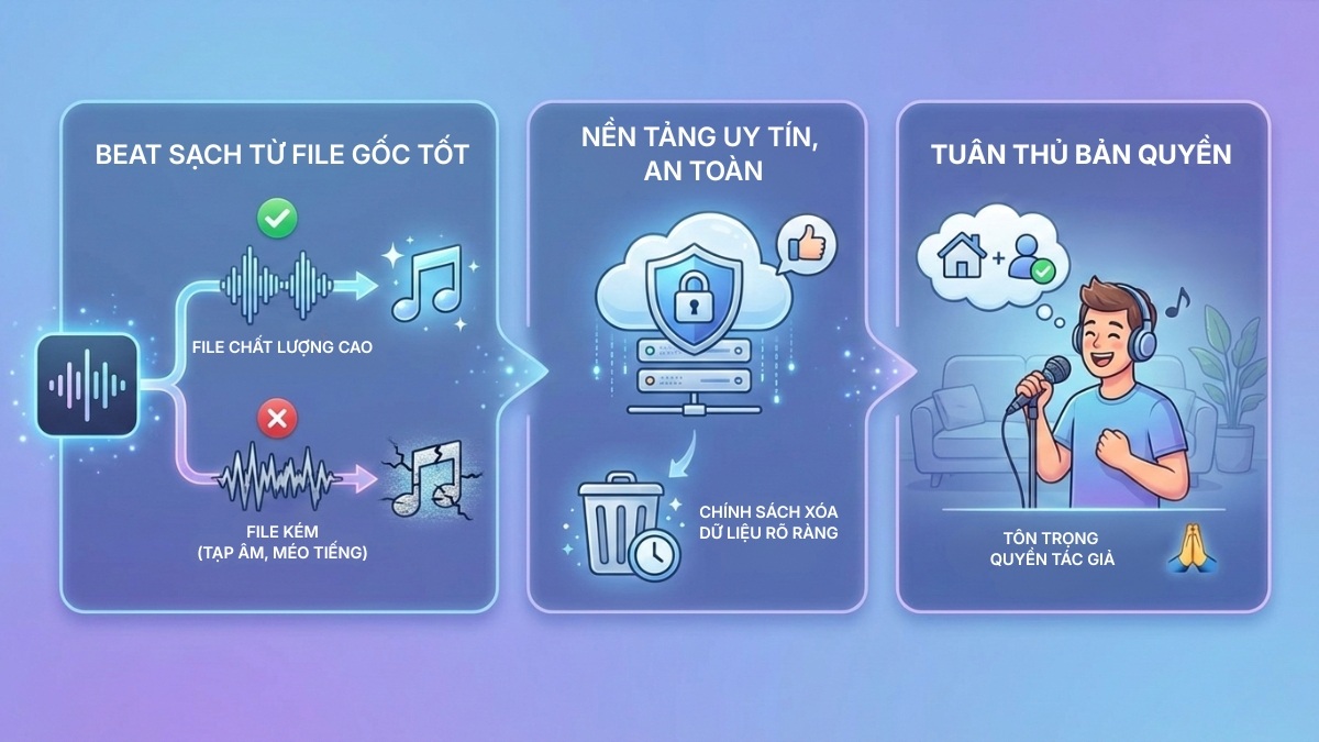 Những lưu ý để có bản beat sạch và an toàn dữ liệu