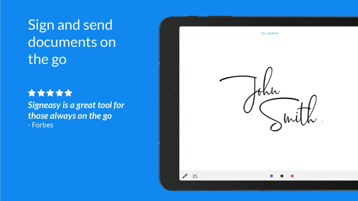 App tạo chữ ký trên điện thoại miễn phí SignEasy