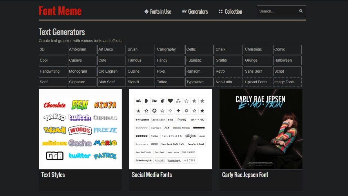 App tạo chữ ký online miễn phí Font Meme