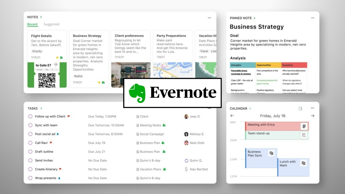 app viết truyện cho máy tính và laptop Evernote