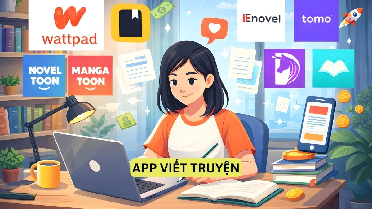 Top 10+ ứng dụng viết truyện miễn phí kiếm được tiền tốt nhất