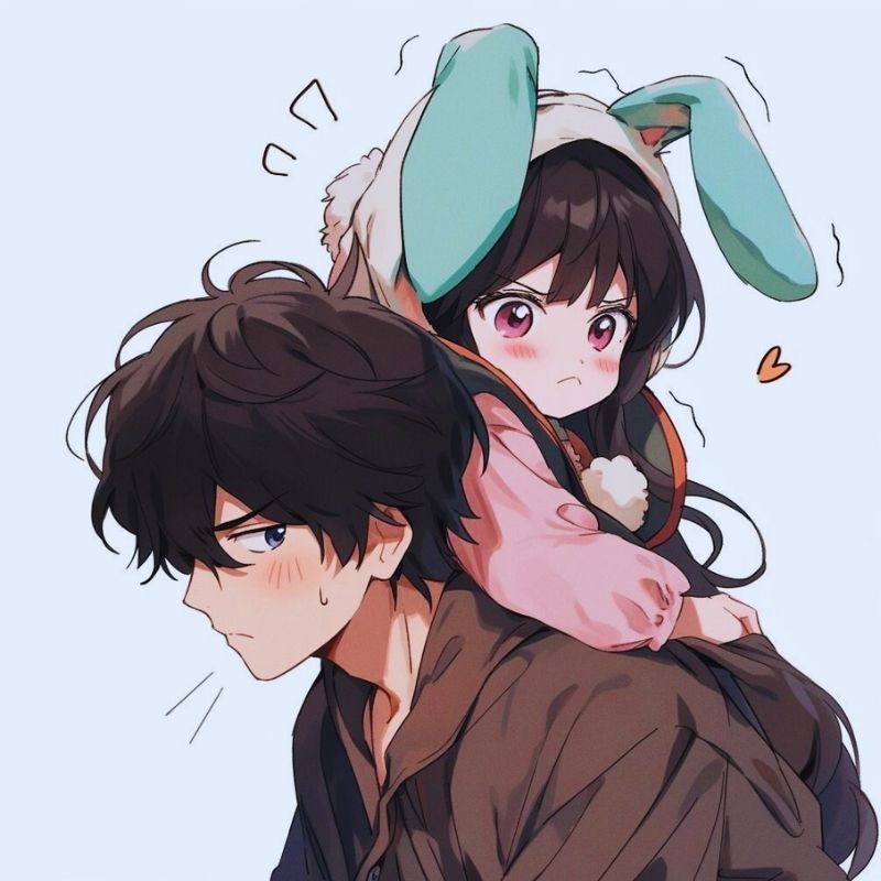 Avatar giấu mặt và ảnh đại diện anime đôi 6