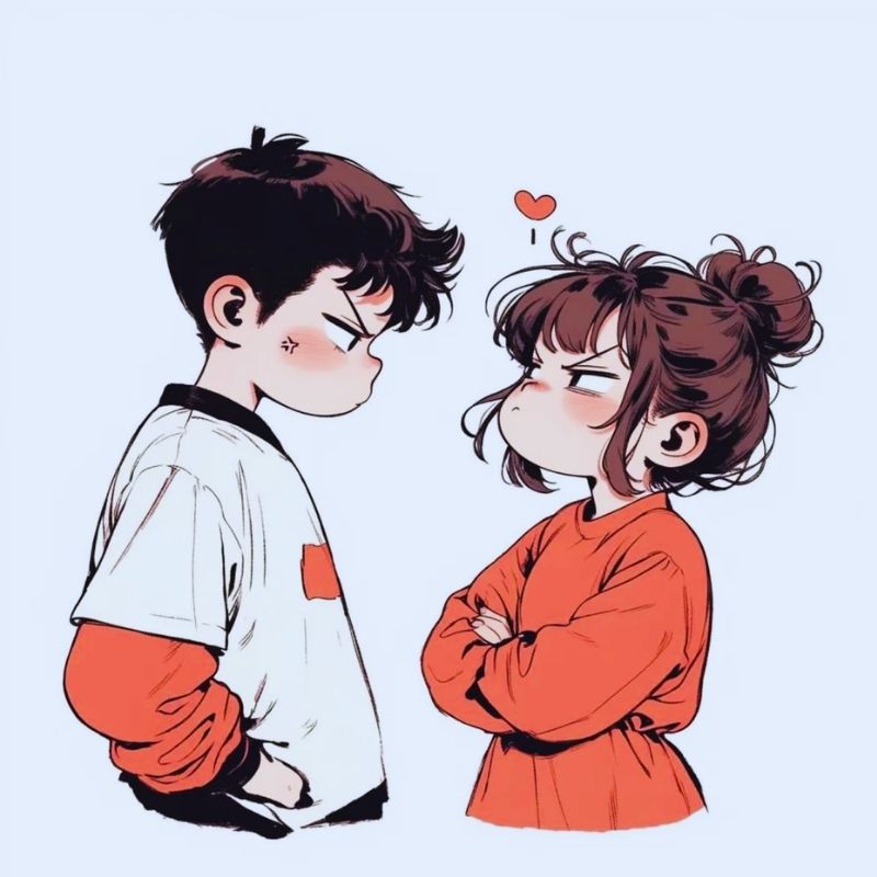 Avatar giấu mặt và ảnh đại diện anime đôi 9