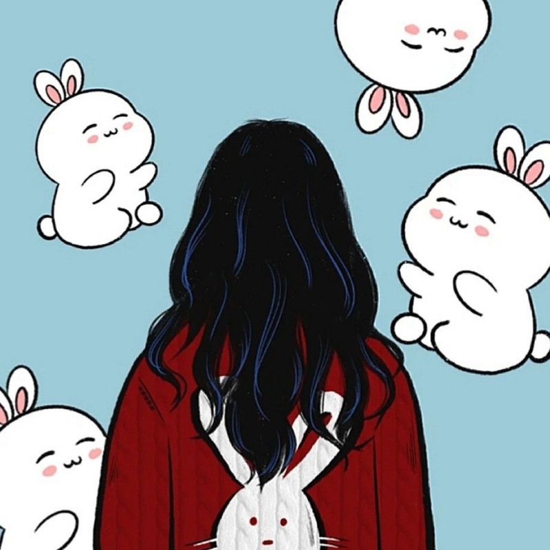 Avatar giấu mặt và ảnh đại diện anime đôi 11