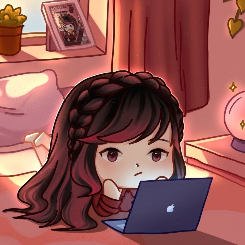 Avatar học tập cute và chibi đáng yêu 12