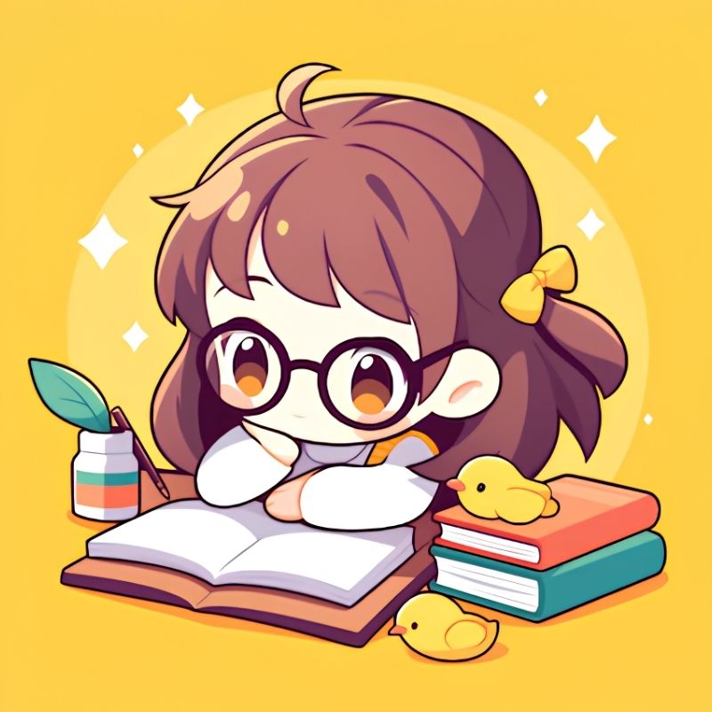Avatar học tập cute và chibi đáng yêu 1