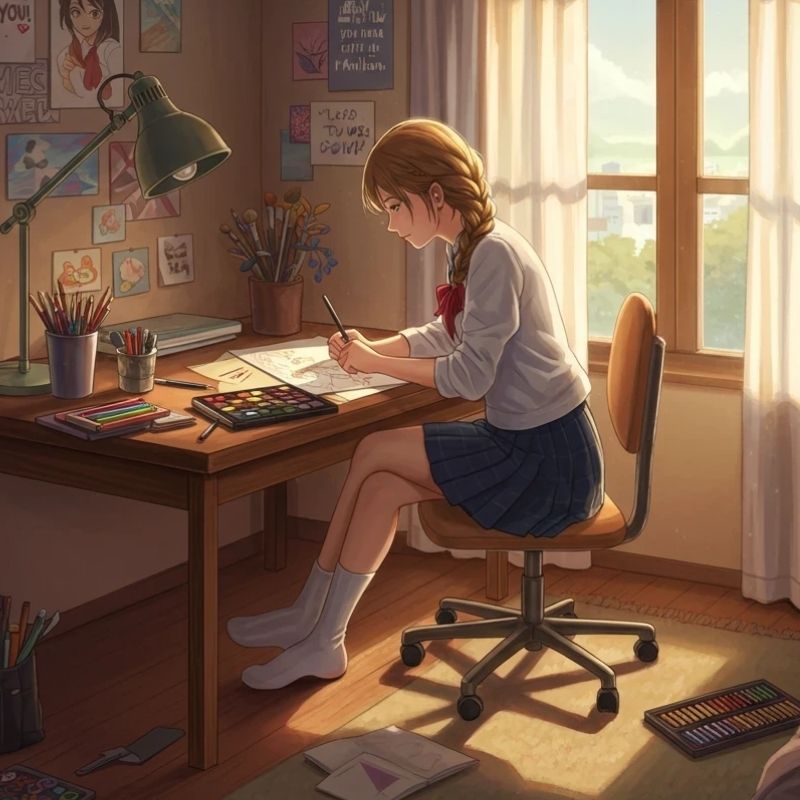 Avatar học tập anime truyền cảm hứng 7