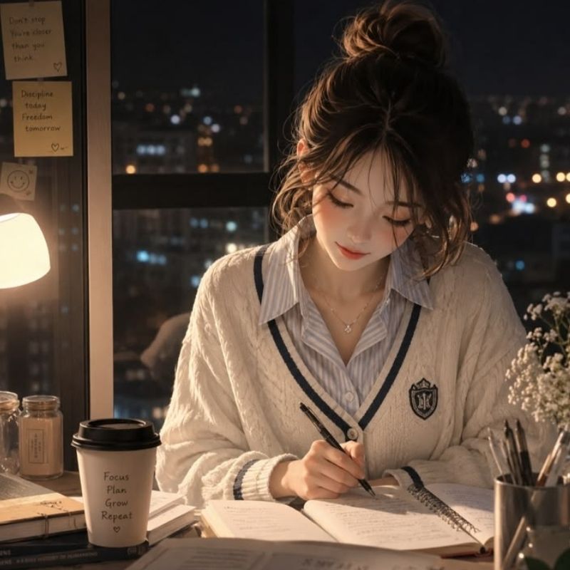Avatar học tập nam nữ chăm chỉ 11