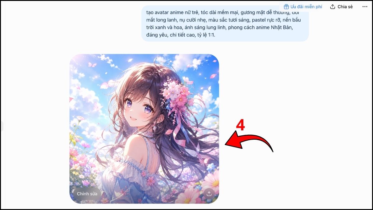 Cách thiết kế avatar bằng AI bước 2