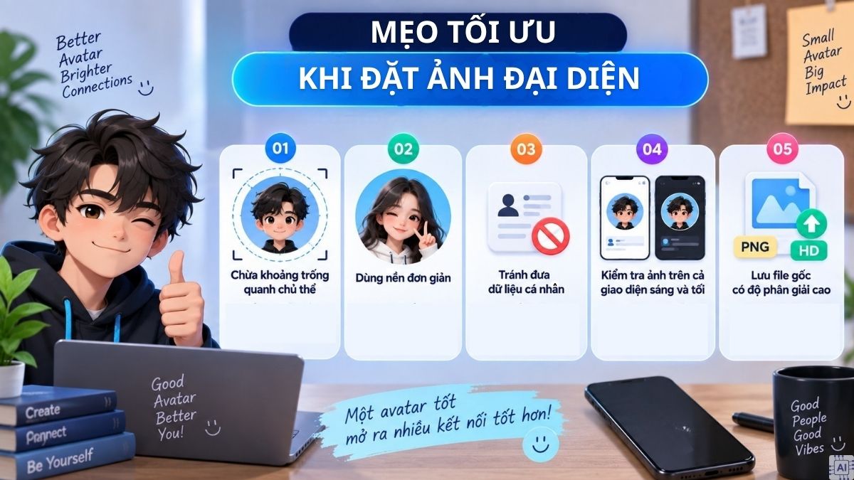 Mẹo tối ưu khi đặt ảnh đại diện Avatar