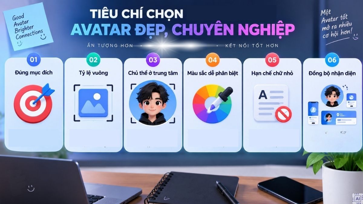 Tiêu chí chọn ảnh đại diện Avatar đẹp, chuyên nghiệp