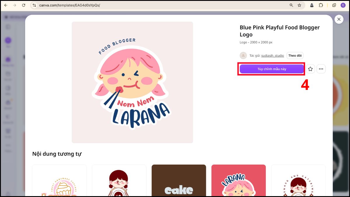 Cách thiết kế avatar bằng Canva bước 3