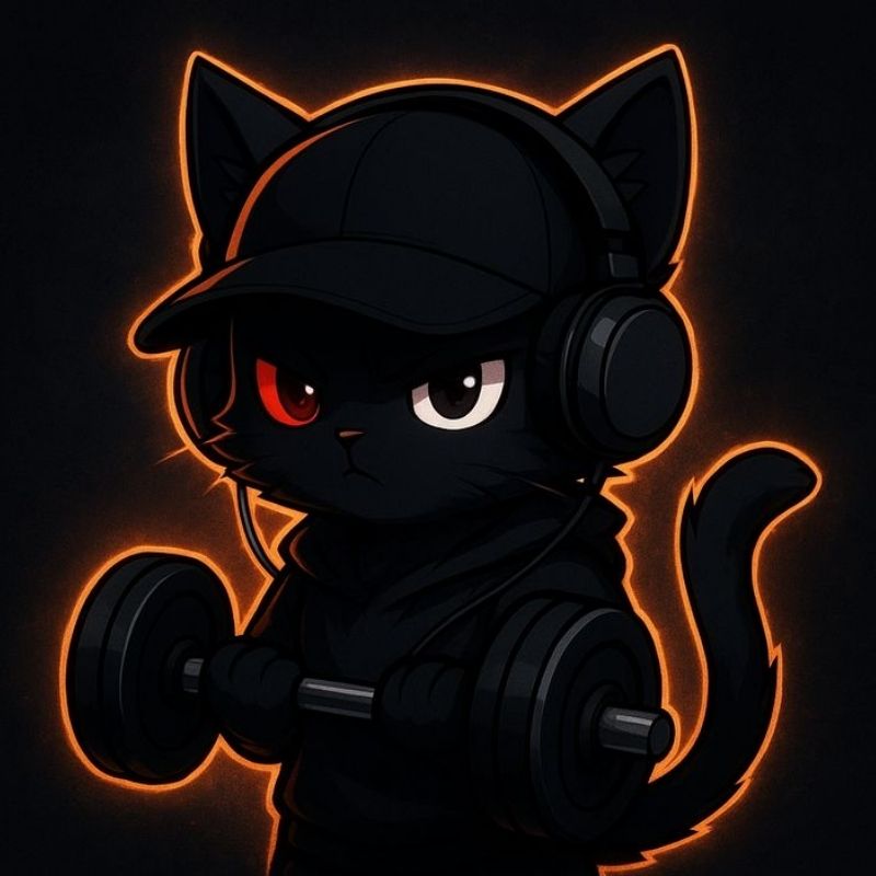 Avatar mèo đen ngầu lòi và anime cá tính 3