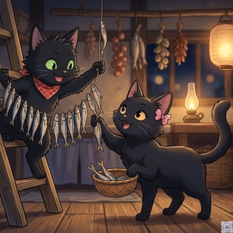 Avatar cặp mèo đen dễ thương cho hai người 17