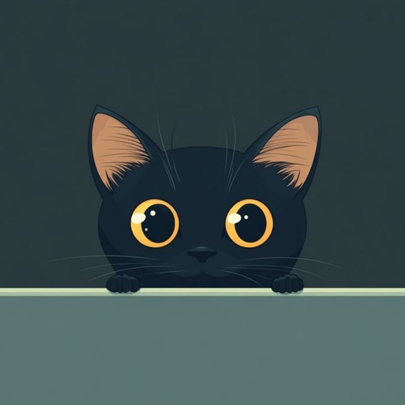 Avatar mèo đen cute chibi đáng yêu 7