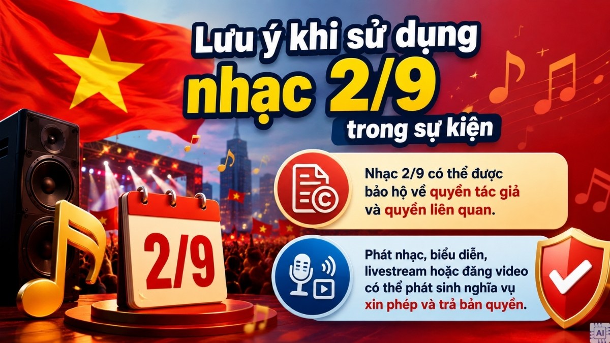 Lưu ý khi sử dụng nhạc 2/9 trong sự kiện