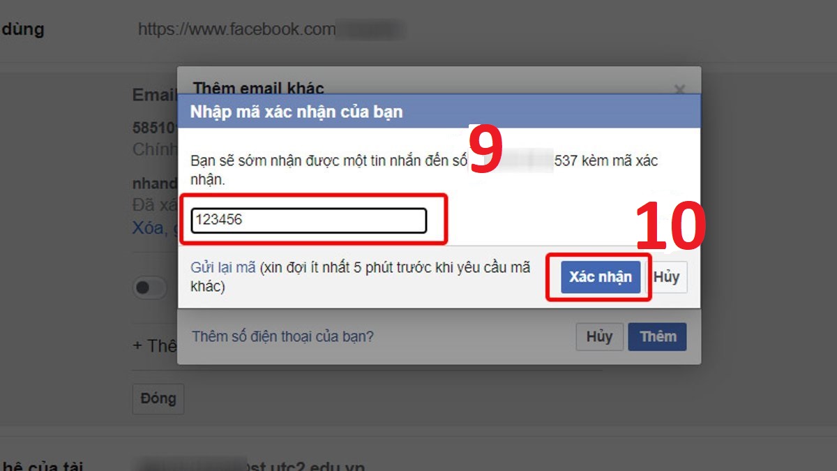 Thêm số điện thoại của bạn và bật bảo mật 2 lớp Facebook bước 5