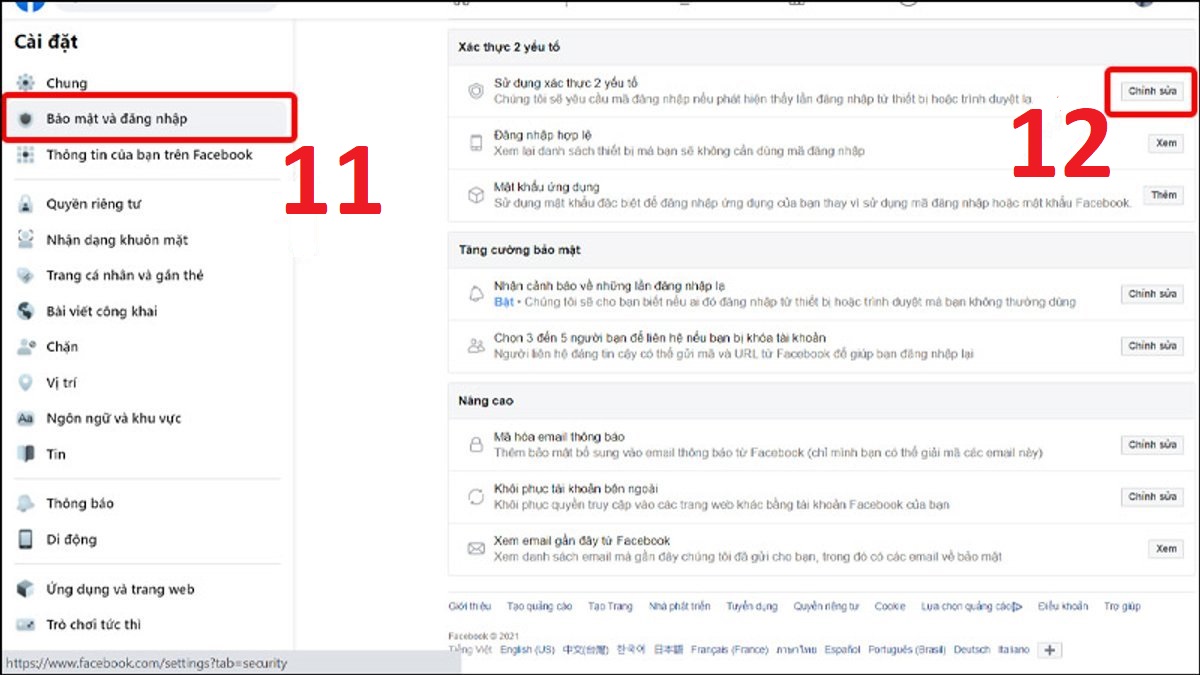 Thêm số điện thoại của bạn và bật bảo mật 2 lớp Facebook bước 6