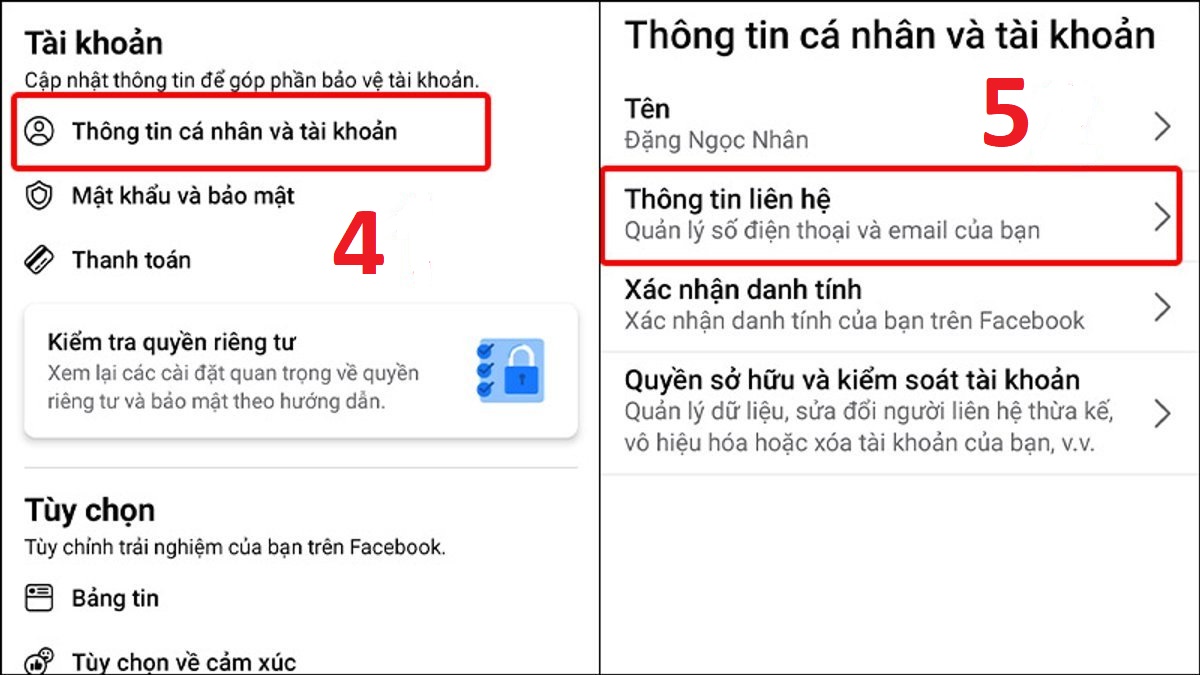 Thêm số điện thoại của bạn và bật bảo mật 2 lớp Facebook