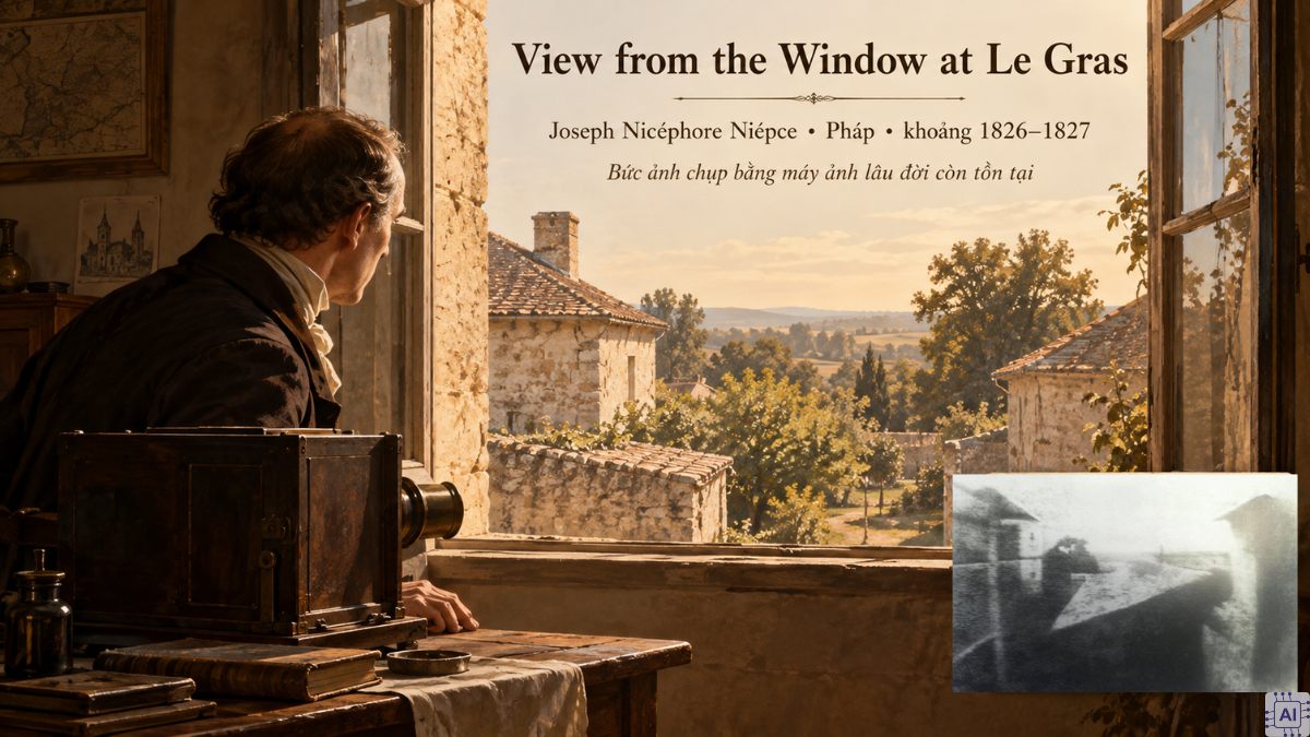 View from the Window at Le Gras – bức ảnh đầu tiên trên thế giới