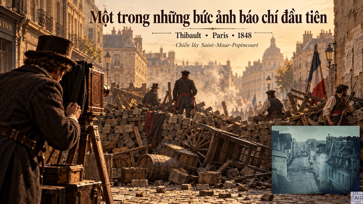 Một trong những bức ảnh báo chí đầu tiên