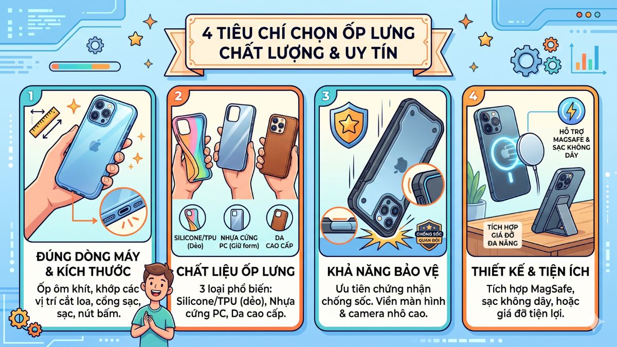 Tiêu chí chọn ốp lưng tốt cho điện thoại