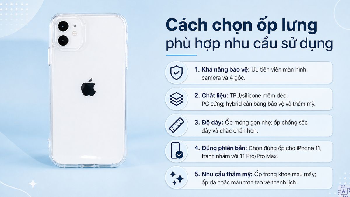 Cách chọn ốp lưng phù hợp nhu cầu sử dụng