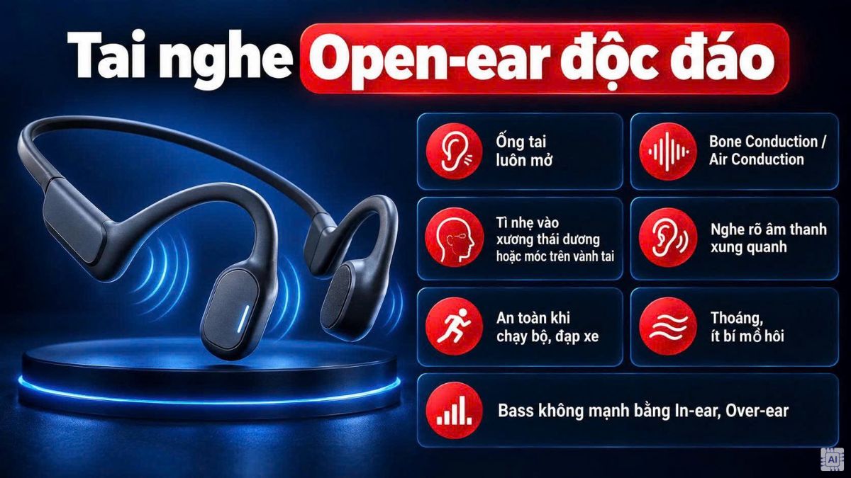 Tai nghe Open-ear độc đáo