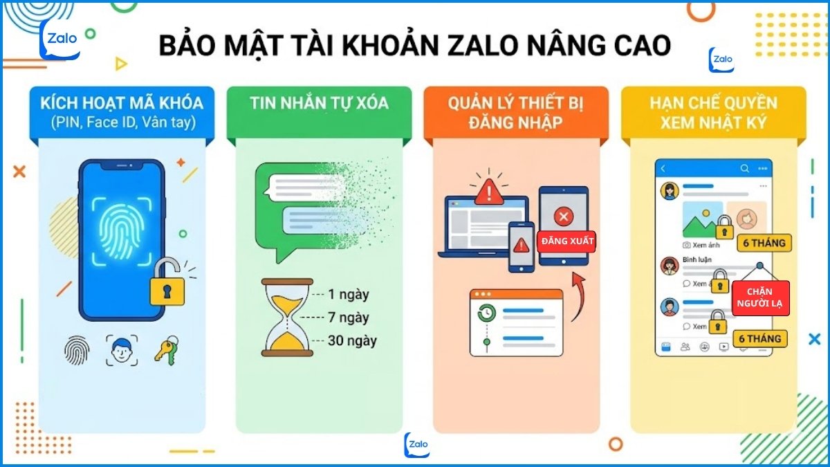 Mẹo bảo mật tài khoản Zalo nâng cao