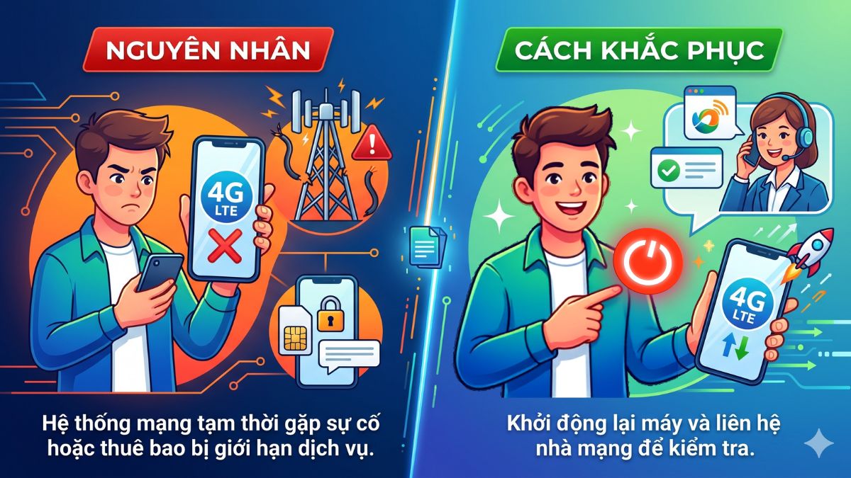 Dữ liệu di động đã được bật nhưng điện thoại vẫn không truyền tải dữ liệu